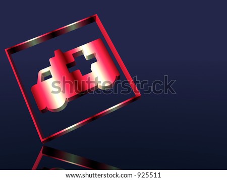 3D illustration, wallpaper, background. Alert sign, warning, approaching hospital area. Copy space provided.