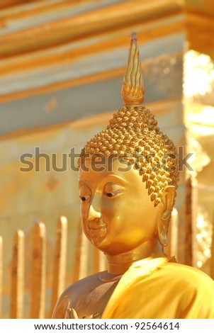 Gold buddha Doi suthep in Thailand