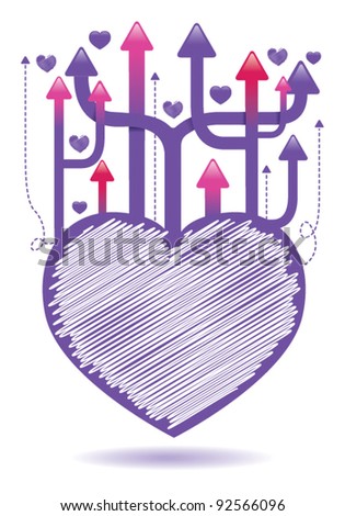 valentines heart with arrows 1