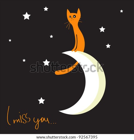orange cat on the moon