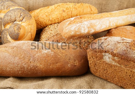 Assortment of baked bread