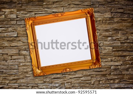 picture frame on brick wall
