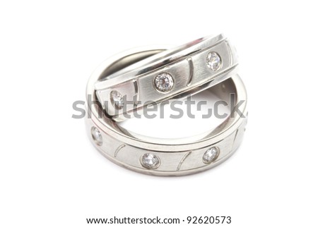 Wedding rings  isolated on white background