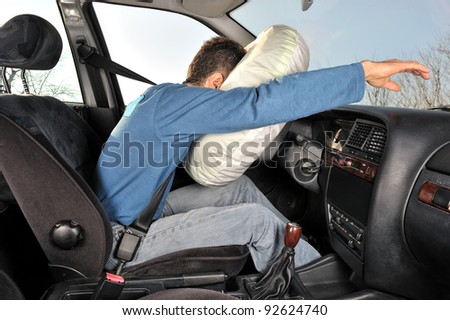 protection system for car drivers accident Royalty-Free Stock Photo #92624740
