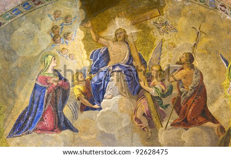 religious mosaic, St Mark Basilica, Venice, Italy