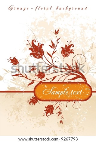 Floral decor & frame for text
