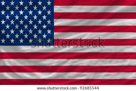 complete national flag of us covers whole frame, waved, crunched and very natural looking. It is perfect for background