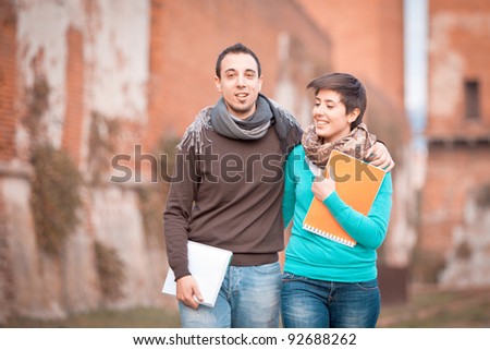 Young Couple of College Students