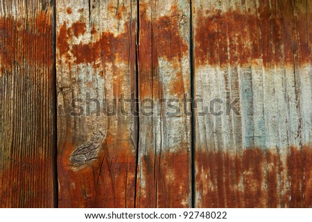 boards with rust from the barrel background horizontal