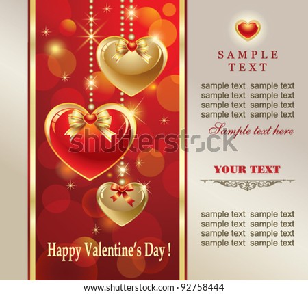 Valentines abstract background with hearts.