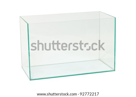 photo of aquarium isolated on white