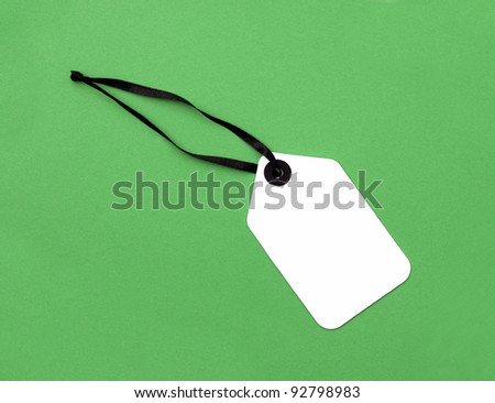 Price Tag label isolated on green background