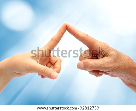 Hands pointing finger symbol