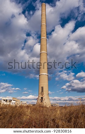 tower of an industrial complex in degradation