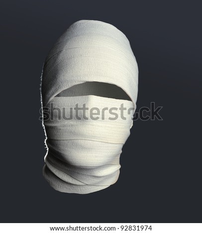 Portrait of The Invisible man on grey background