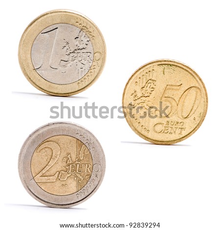euro coins. high quality image.