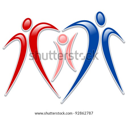 icon person - symbol family holding hands