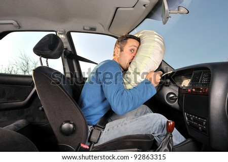protection system for car drivers accident Royalty-Free Stock Photo #92863315