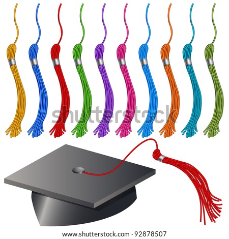 An image of a graduation cap and tassel set.