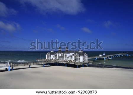 Seabridge in Sellin, Ruegen Island, Germany Royalty-Free Stock Photo #92900878