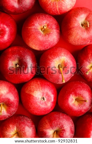 background with fresh red apples