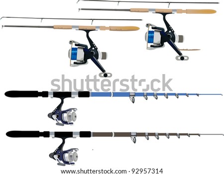 fishing rods Royalty-Free Stock Photo #92957314