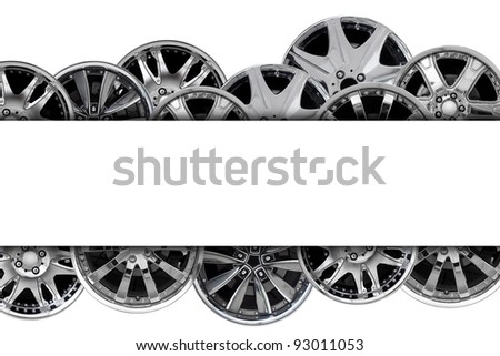 car alloy wheel background template design. isolated on white
