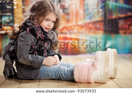 Beauty and fashion child girl