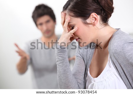Couple having an argument Royalty-Free Stock Photo #93078454