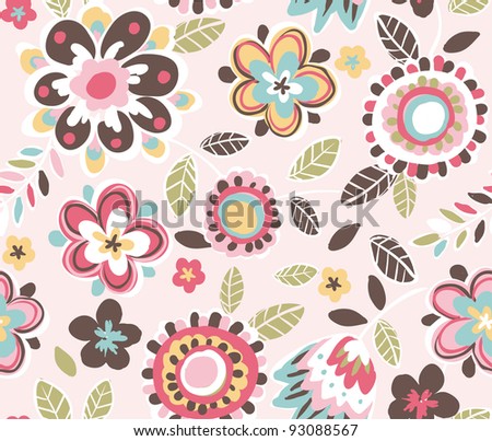 seamless spring floral pattern background