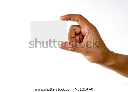 Credit card male hand holding