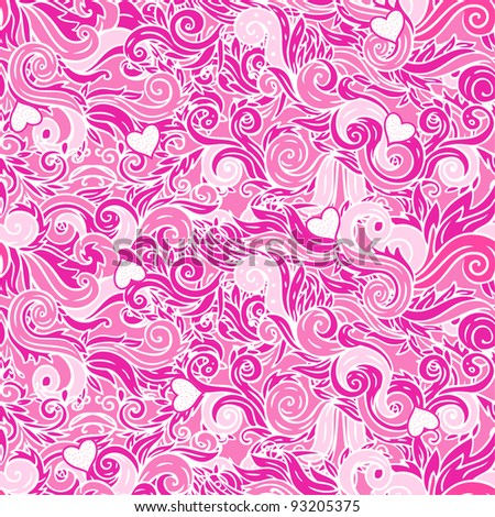 Seamless Valentin's Day background / pattern with hearts