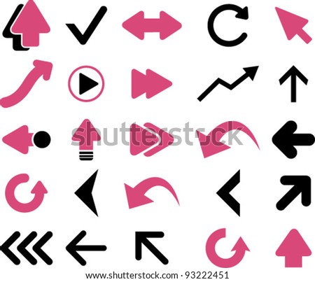 arrows icons set, vector