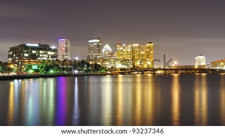 The Skyline of Tampa at NIght