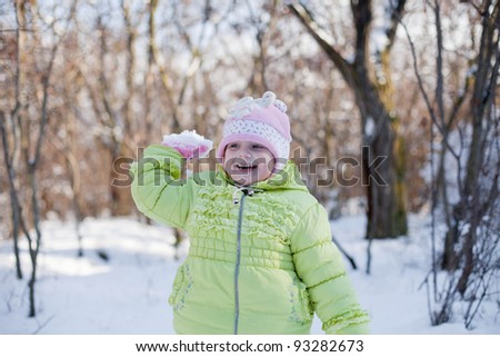 baby girl in snow