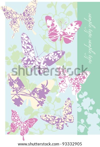 Pretty decorative butterflies card