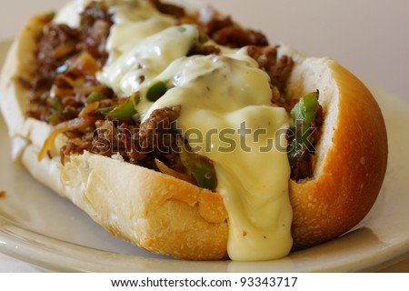 Philly cheese grinder Royalty-Free Stock Photo #93343717