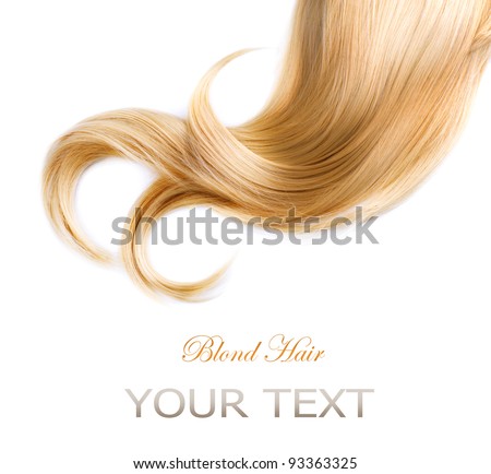 Healthy Blond Hair isolated on white Royalty-Free Stock Photo #93363325