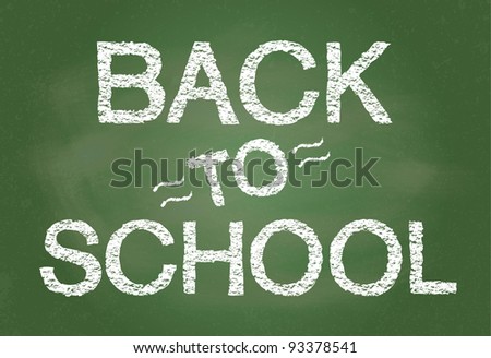 Back To School written on blackboard illustration