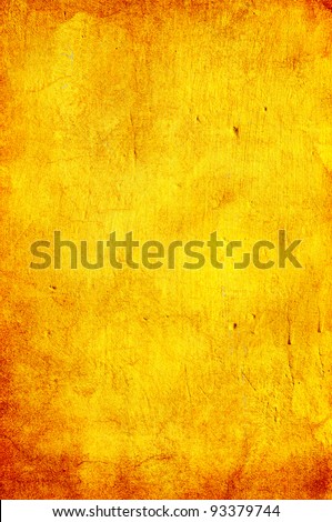 Yellow wall with cracks and peeling paint in grunge. Royalty-Free Stock Photo #93379744