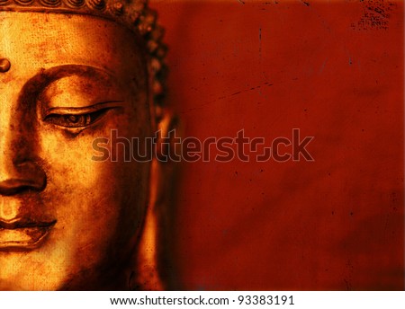 Buddha Face Grunge Background
