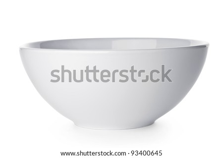 Ceramic bowl isolated on white background Royalty-Free Stock Photo #93400645