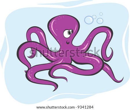 an octopus crawling underwater	
