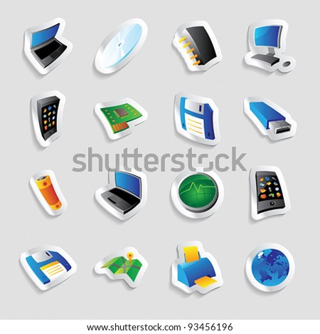Icons for industry and technology. Vector illustration.