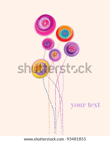 artificial flower illustration, free copy space