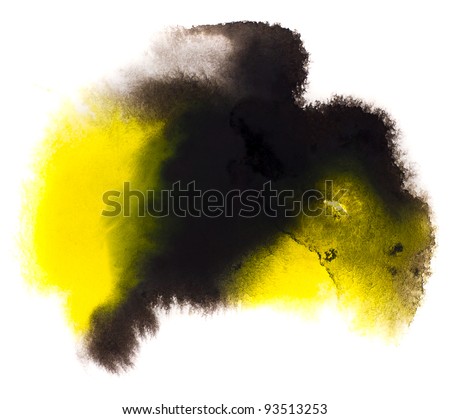 yellow black macro spot blotch texture isolated on a white background