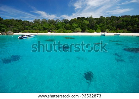 Tropical landscape view of Similan island, Thailand