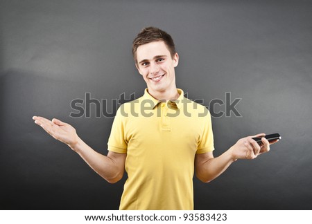 man holding mobile phone