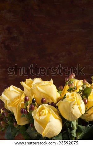 Composition of flowers on a white background