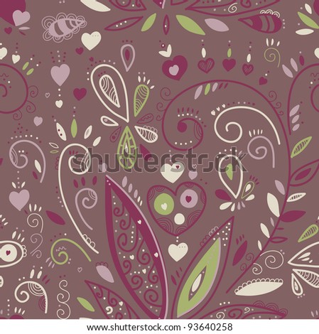 floral romantic spring seamless pattern background
